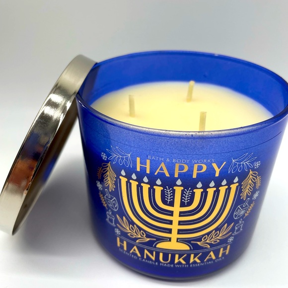 Bath & Body Works Other - Bath & Body Works 3 Wick Candle Happy Hanukkah Jelly Donut Sufganiyot